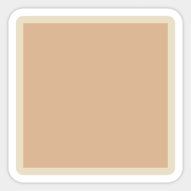 Minimalist pale roasted beige color decor Sticker by Merch ArtsJet